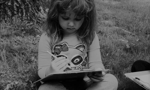 kid drawing BW child protection service